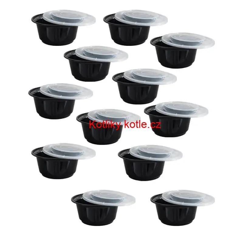 Smaltovaný kotlík 13 L + nerezová kotlina 36 INOX + misky 12 ks