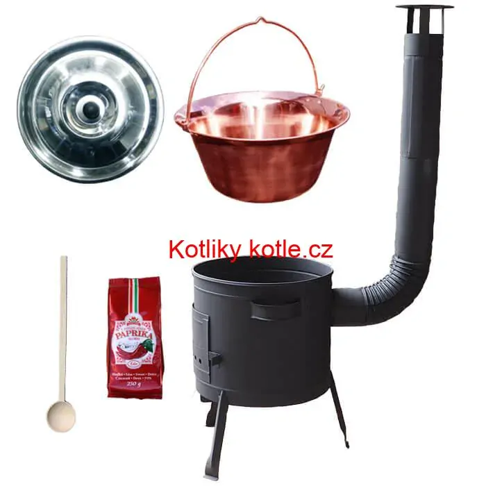 Měděný kotlík 20 L (1,2 mm) + silnostěnná (1,5 mm) žáruvzdorná kotlina BALKY STRONG 42 PLUS 600