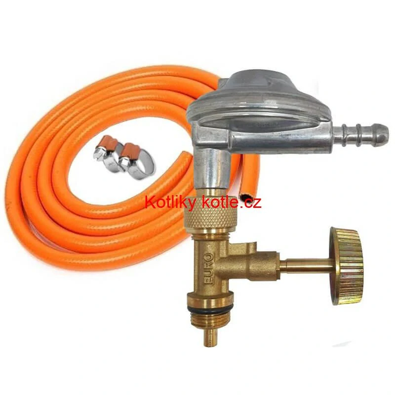 Regulátor tlaku plynu pro 2 kg PB láhev + hadice a ventil