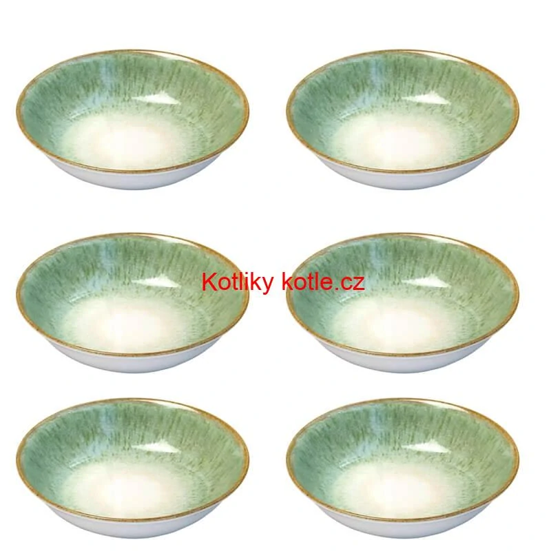 Souprava keramických talířů 18 ks GREEN