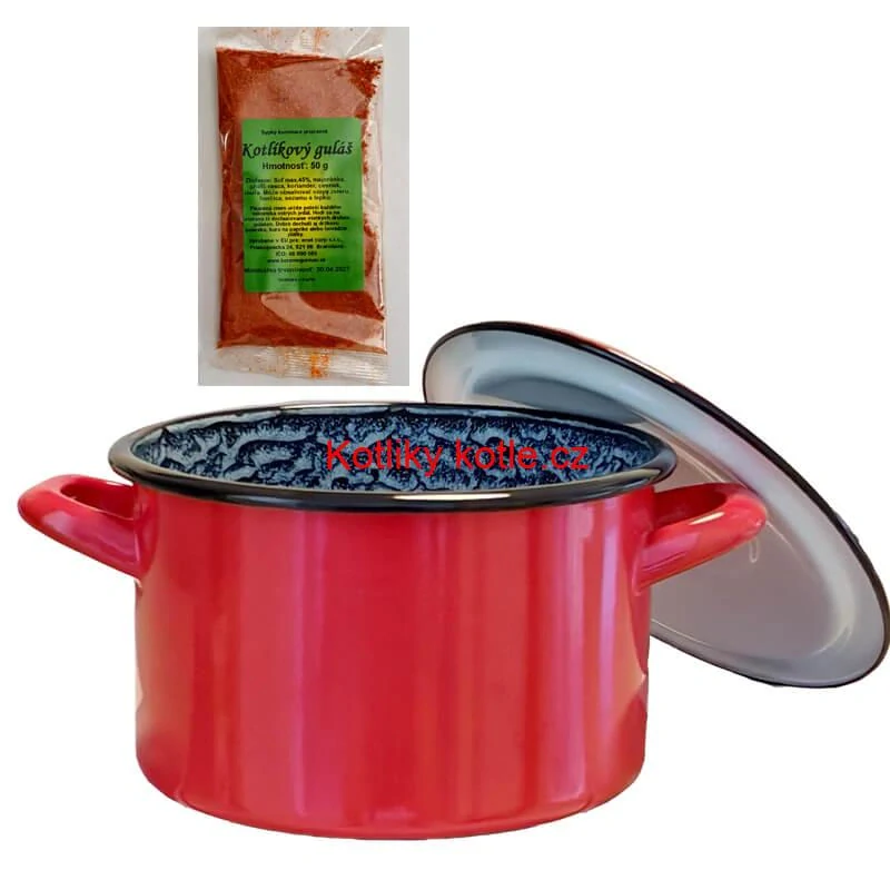 Smaltovaný hrnec s poklicí COMBI 30 l + směs koření na kotlíkový guláš 50 g