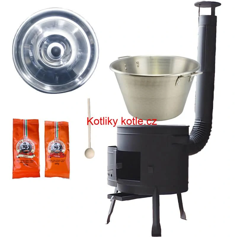 Nerezový kotel 40 L + nízká kotlina 45 PLUS 600 + paprikové koření na guláš
