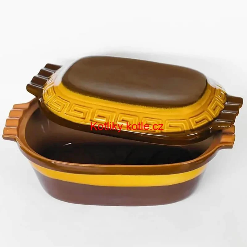 Římská mísa / pekáč z glazované terakotové hlíny 6 l