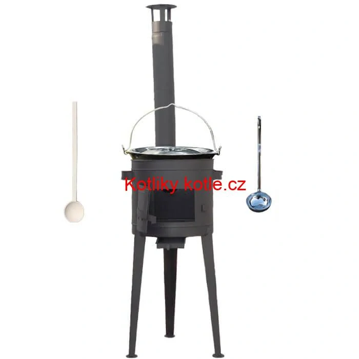 Smaltovaný kotlík 30 L (1,2 mm) + vysoká kotlina 47 cm (2 mm) HODO PLUS 600