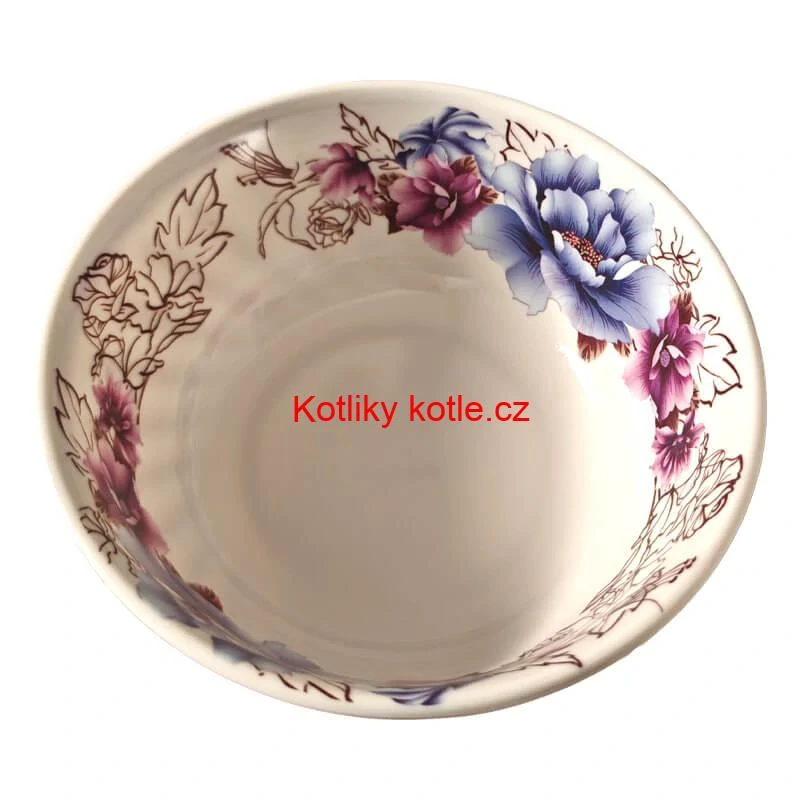 Plastová miska s květinovým vzorem (750 ml) – na pořádný guláš i zelňačku