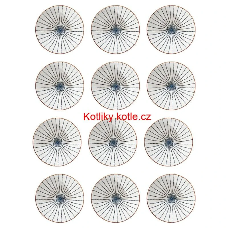 Sada 12 ks velkých keramických misek na guláš a polévky, 1 litr