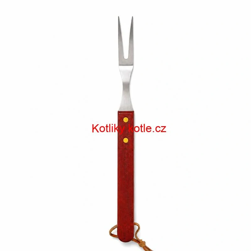 Grilovací nářadí BBQ – sada 3 ks, nerez a dřevo, 33 cm