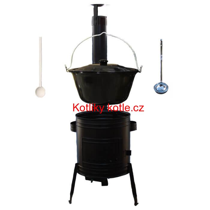 Smaltovaný kotlík 20 L (1,2 mm) + kovová kotlina 42 CLASSIC (KOV)