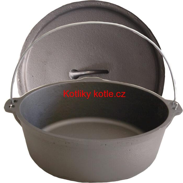 Litinový kotlík 5,5 L + litinová poklice