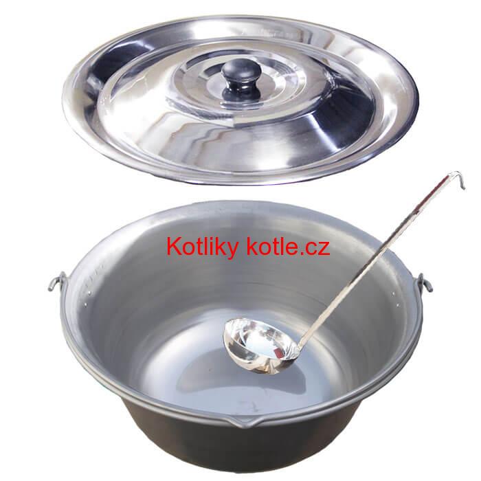 Nerezový kotlík 10 L (1,5 mm) + nerezová poklice