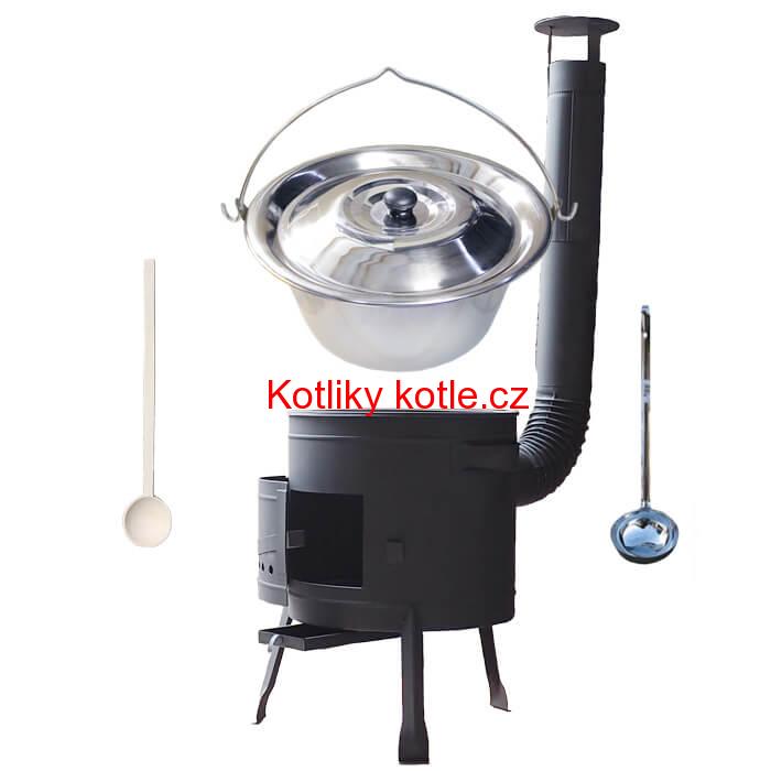 Nerezový kotlík 15 L (1,2 mm) + žáruvzdorná kotlina 36 PLUS 600