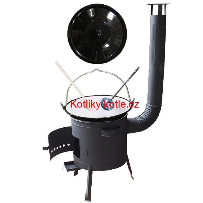 Smaltovaný kotlík 20 L + žáruvzdorná kotlina 42 PLUS 600 