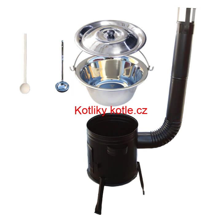 Nerezový kotlík 20 L (0,8 mm) + kovová kotlina 39 CLASSIC (KOV)