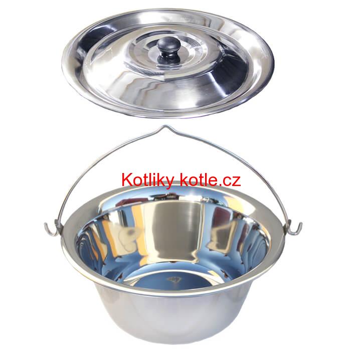 Nerezový kotlík 20 L (0,8 mm) + nerezová poklice