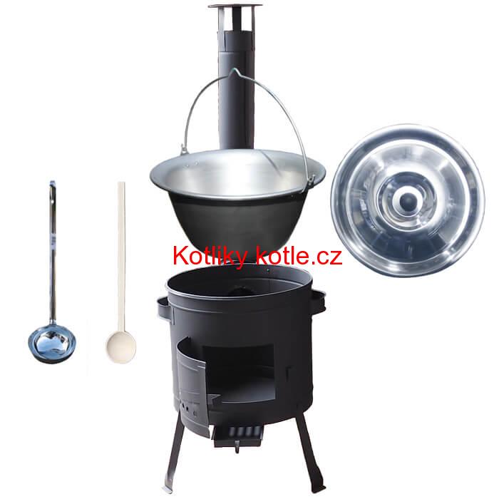 Nerezový kotlík 30 L (1,5 mm) + nízká kotlina 45 cm PLUS 600