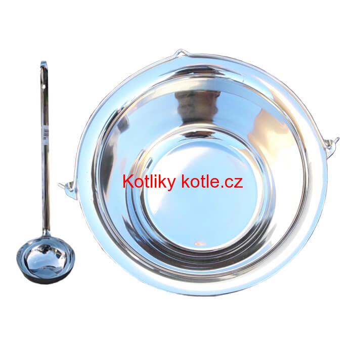 Antikorový kotlík 10 L (0,8 mm) + antikórová naběračka