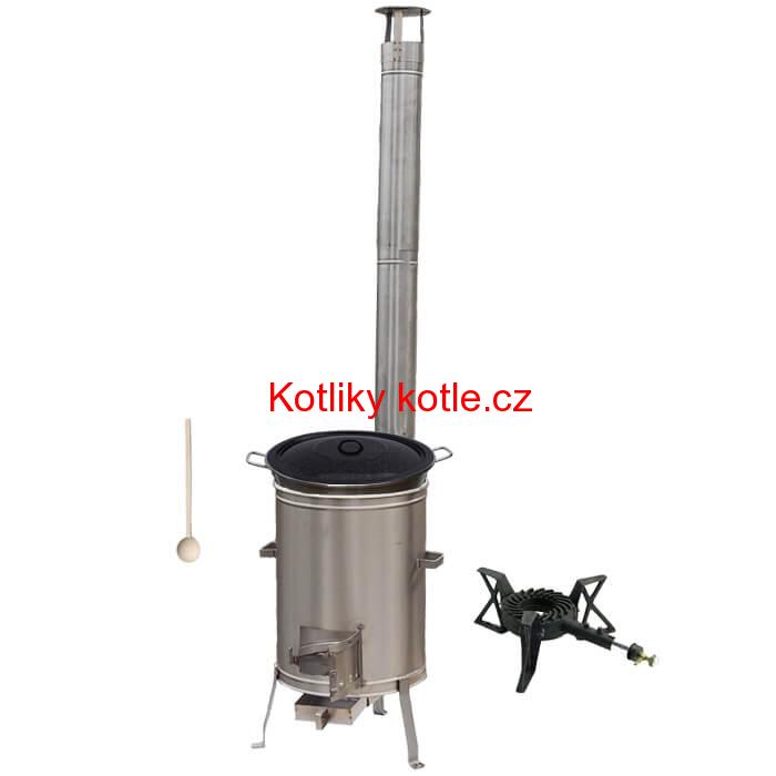 Nerezový kotel 40 L + nerezová kotlina 45 cm + hořák LUX