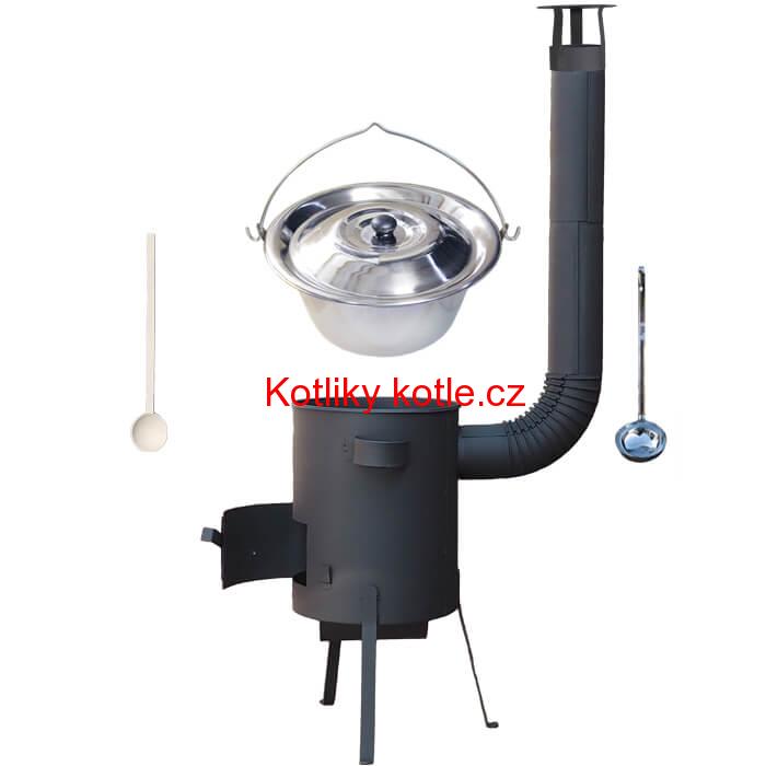 Nerezový kotlík 22 L (0,8 mm) + žáruvzdorná kotlina 42 PLUS 600 4 MM