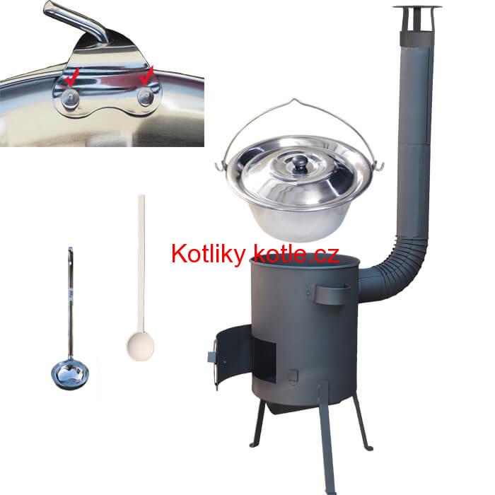 Nerezový kotlík 30 L (0,8 mm) + žáruvzdorná kotlina 45 PLUS 600 4 MM