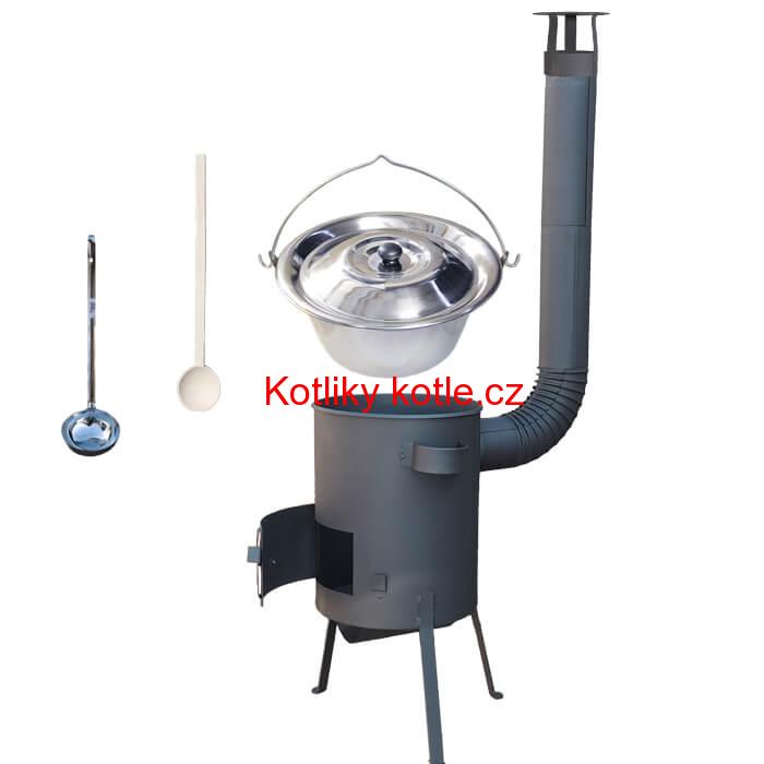 Nerezový kotlík 20 L (1,2 mm) + žáruvzdorná kotlina 42 PLUS 600 4 MM