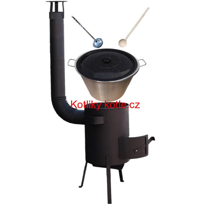 Nerezový kotel 40 L (1,2 mm) + žáruvzdorná kotlina 45 PLUS 600 4 MM