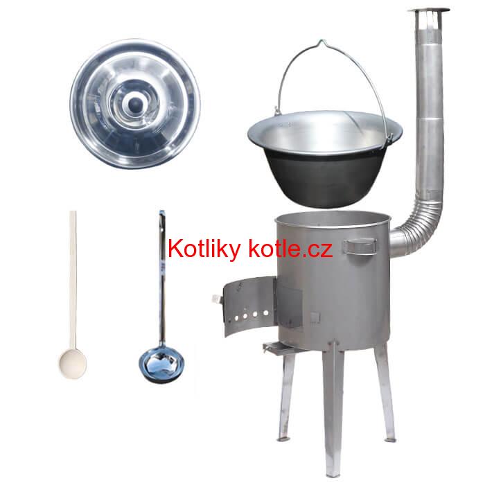 Nerezový kotlík 30 L (1,5 mm) + nerezová kotlina 45 cm LUXUS