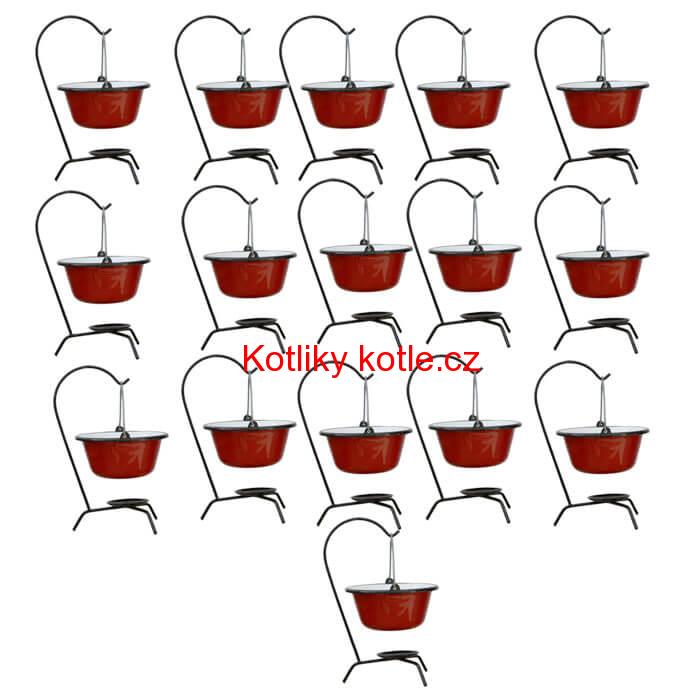 Servírovací souprava SMALT RED 16 ks