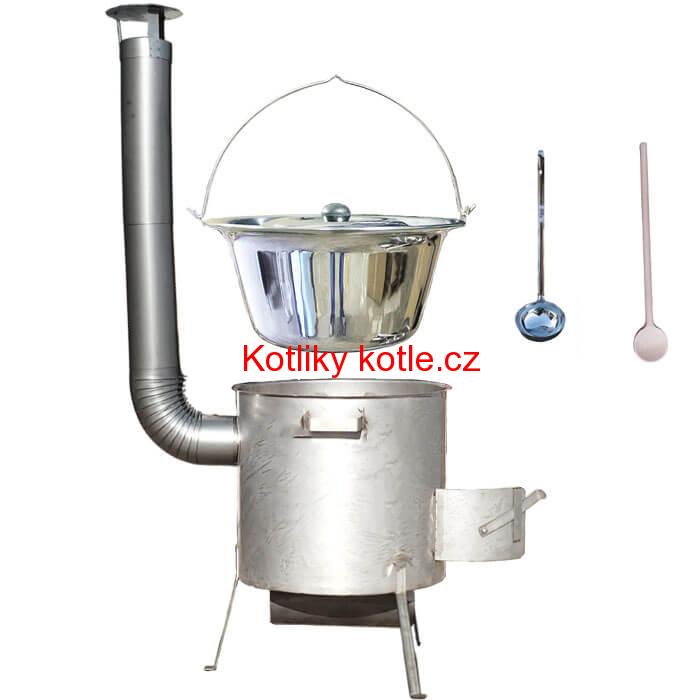 Nerezový kotlík 20 L (1,2 mm) INOX, zesílená vysoká nerezová kotlina 42 cm KOMFORT