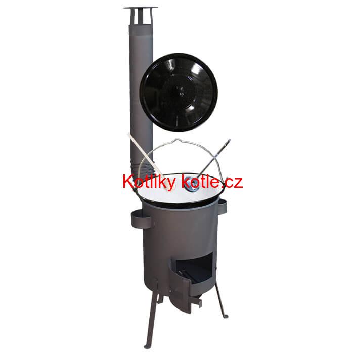 Smaltovaný kotlík 25 L + žáruvzdorná kotlina 45 PLUS 600 4 MM