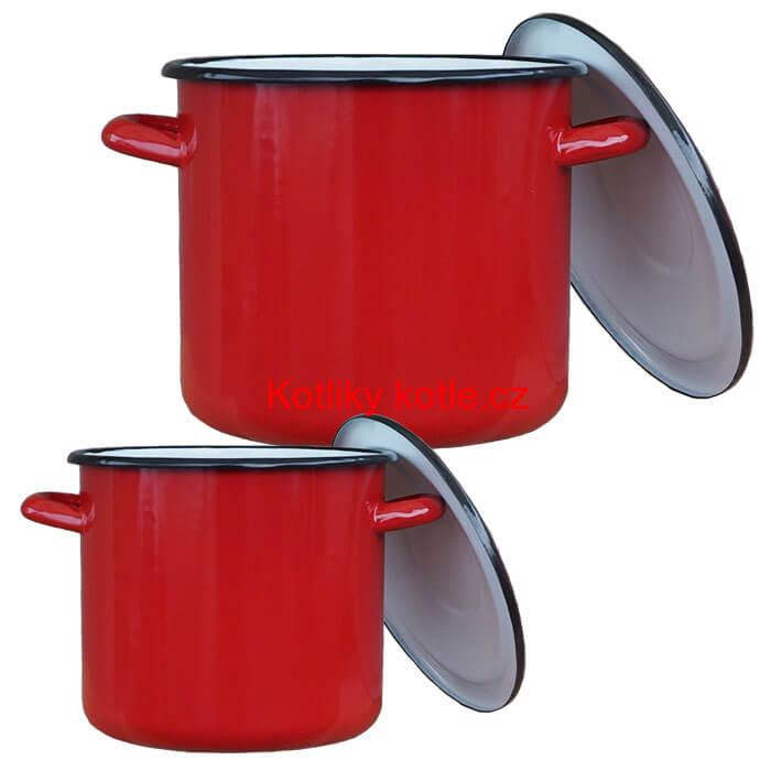 Smaltované hrnce s poklicemi 1 L + 3 L Classic