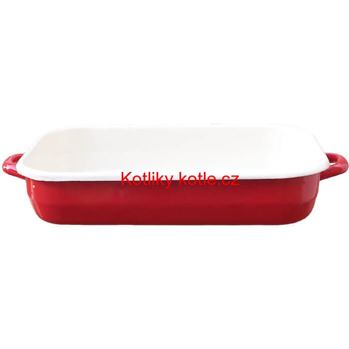 Smaltovaný pekáč 46 x 24 cm ČERVENÝ