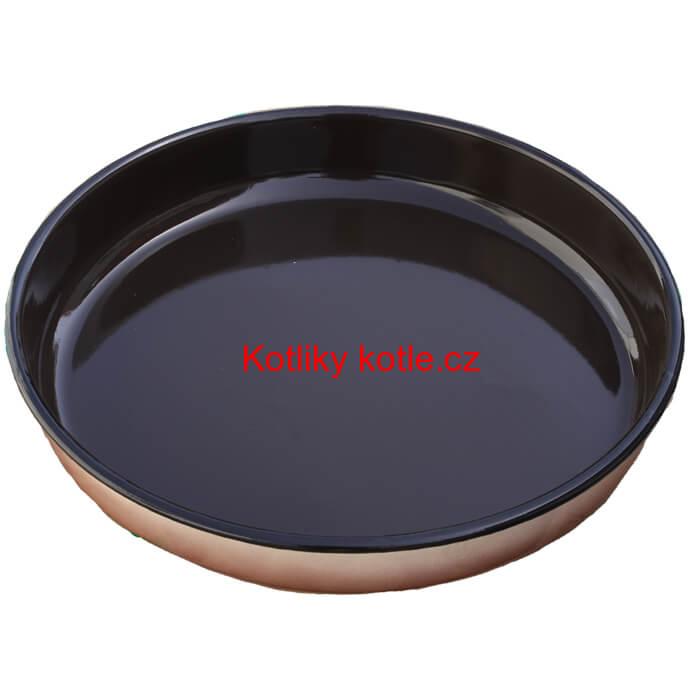 Smaltovaný kulatý pekáč 34 cm, výška 6 cm