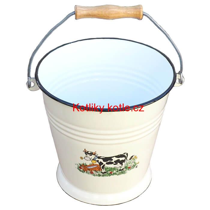 Smaltované vědro 5 L DECOR Kravička