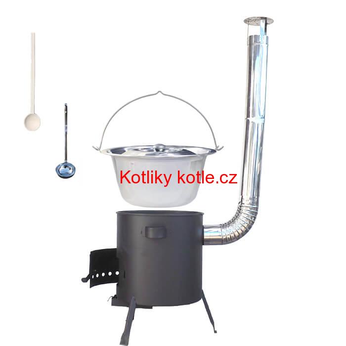 Nerezový kotlík 22 L (0,8 mm) + žáruvzdorná kotlina (1 mm) 42 PLUS 600