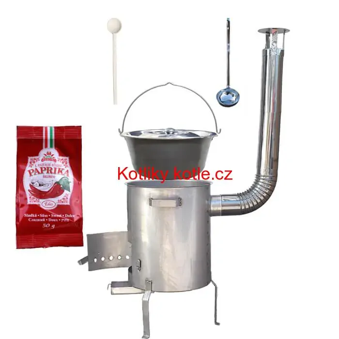 Nerezový kotlík 20 L (1,5 mm) + nerezová kotlina (1,5 mm) 39 cm STRONG EXCLUSIVE