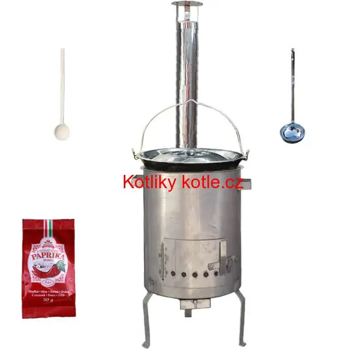 Smaltovaný kotlík 25 L (1,2 mm) + nerezová kotlina (1,5 mm) 42 cm STRONG EXCLUSIVE