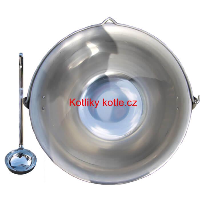 Nerezový kotlík 15 L (1,5 mm) + nerezová naběračka