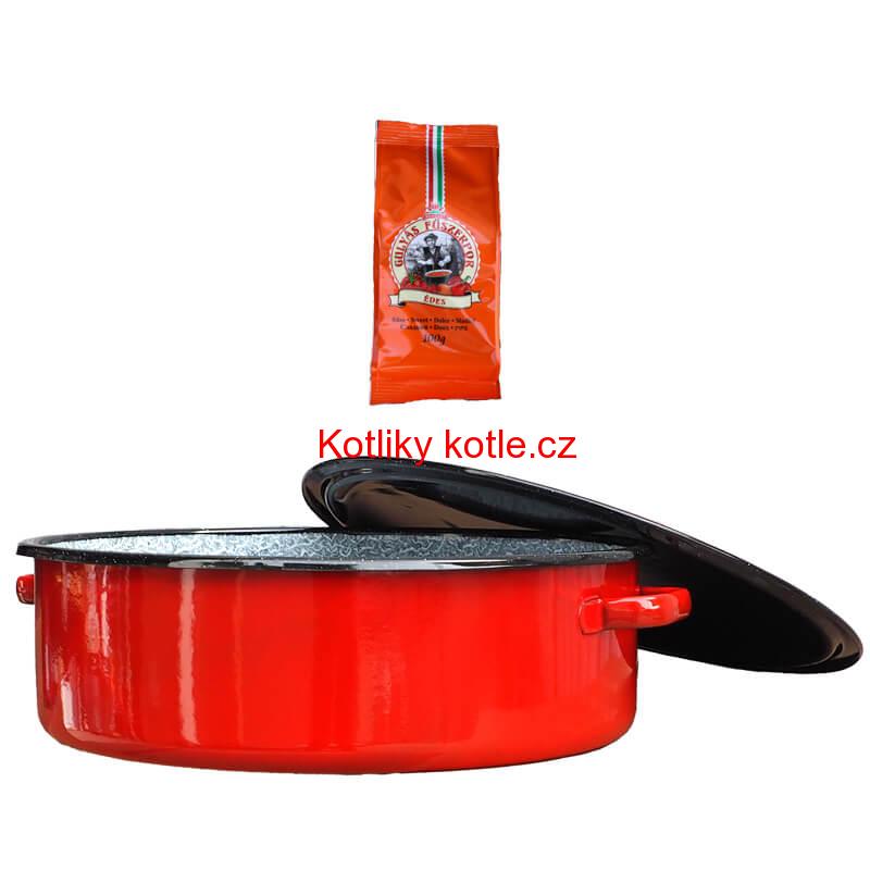 Smaltovaný kastrol s poklicí 14 L CLASSIC + paprikový pepř na guláš