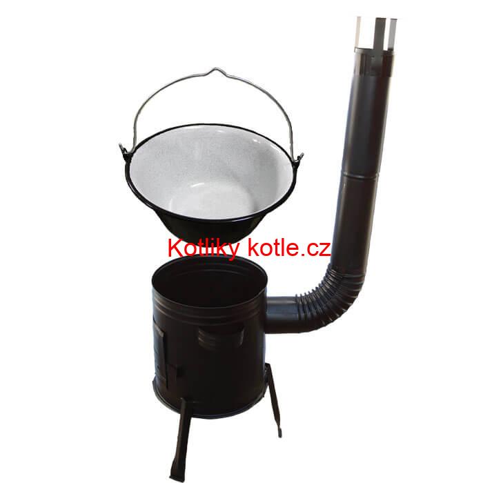 Smaltovaný kotlík 10 L (1,2 mm) + kovová kotlina 31 CLASSIC (KOV) Easy party