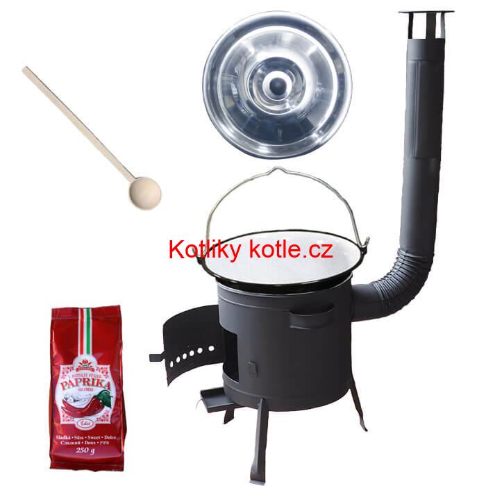 Smaltovaný kotlík 22 L (1,2 mm) + silnostěnná (1,5 mm) žáruvzdorná kotlina BALKY STRONG 42 PLUS 600