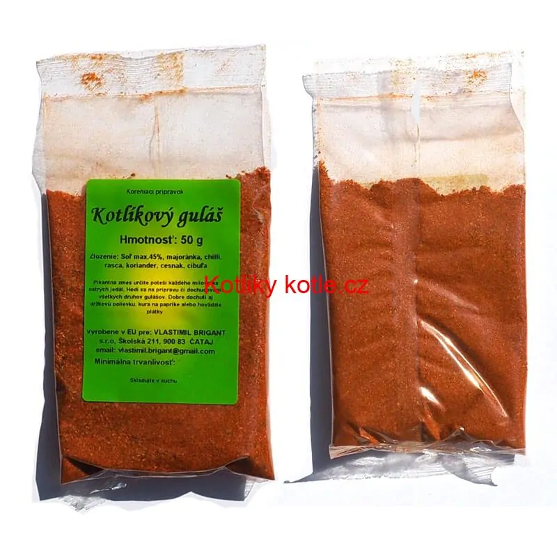 Smaltovaný kastrol s poklicí 4 L červený + pikantní směs koření 50 g Kotlíkový guláš