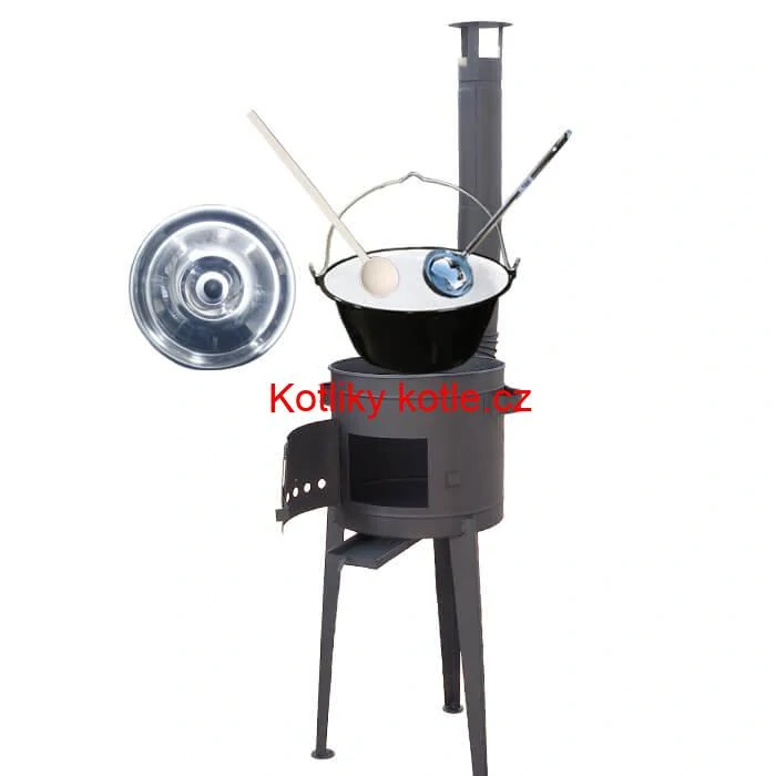 Smaltovaný kotlík 30 L (1,2 mm) + vysoká kotlina 47 cm (2 mm) HODO PLUS 600