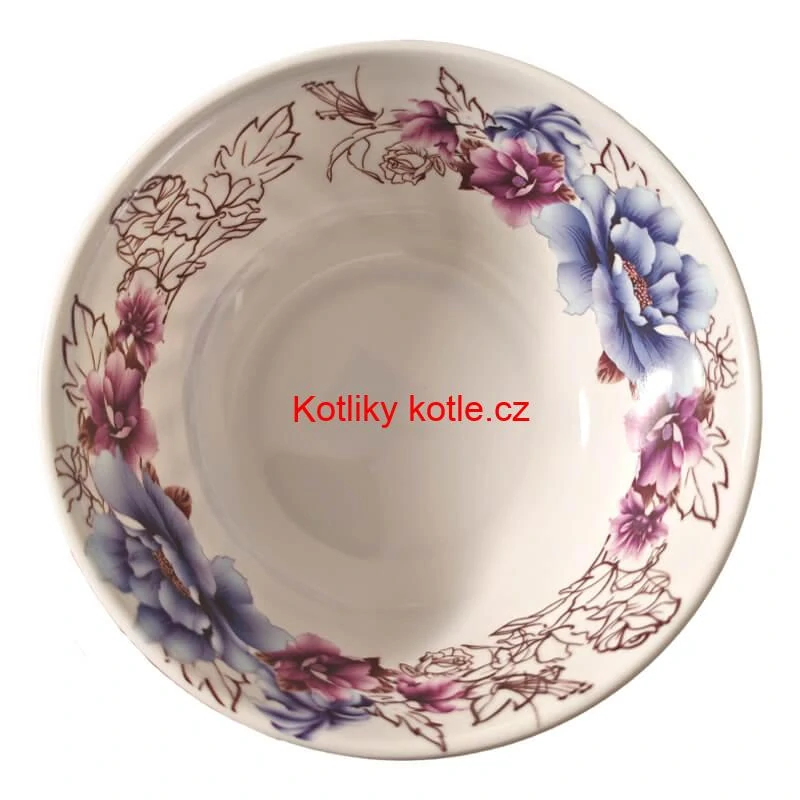 Plastová miska s květinovým vzorem (750 ml) – na pořádný guláš i zelňačku