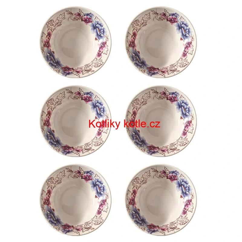 Plastová miska s květinovým vzorem (750 ml) – nyní v sadě 6 kusů!