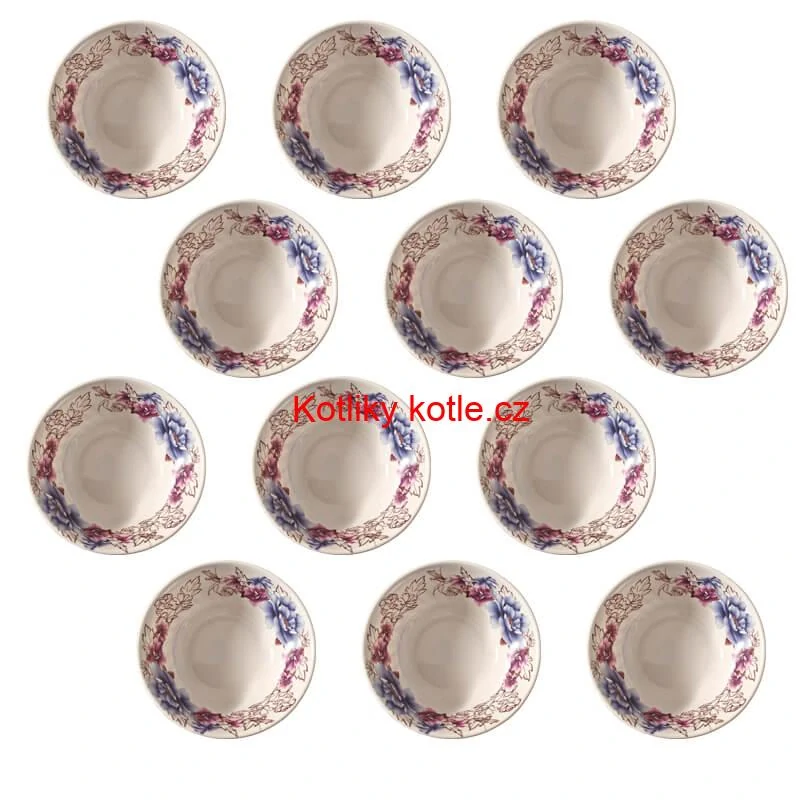 Plastová miska s květinovým vzorem (750 ml) – nyní v sadě 12 kusů!