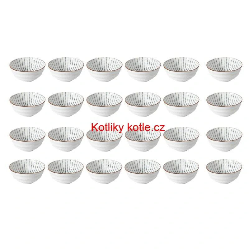 Sada 24 ks velkých keramických misek na guláš a polévky, 1 litr