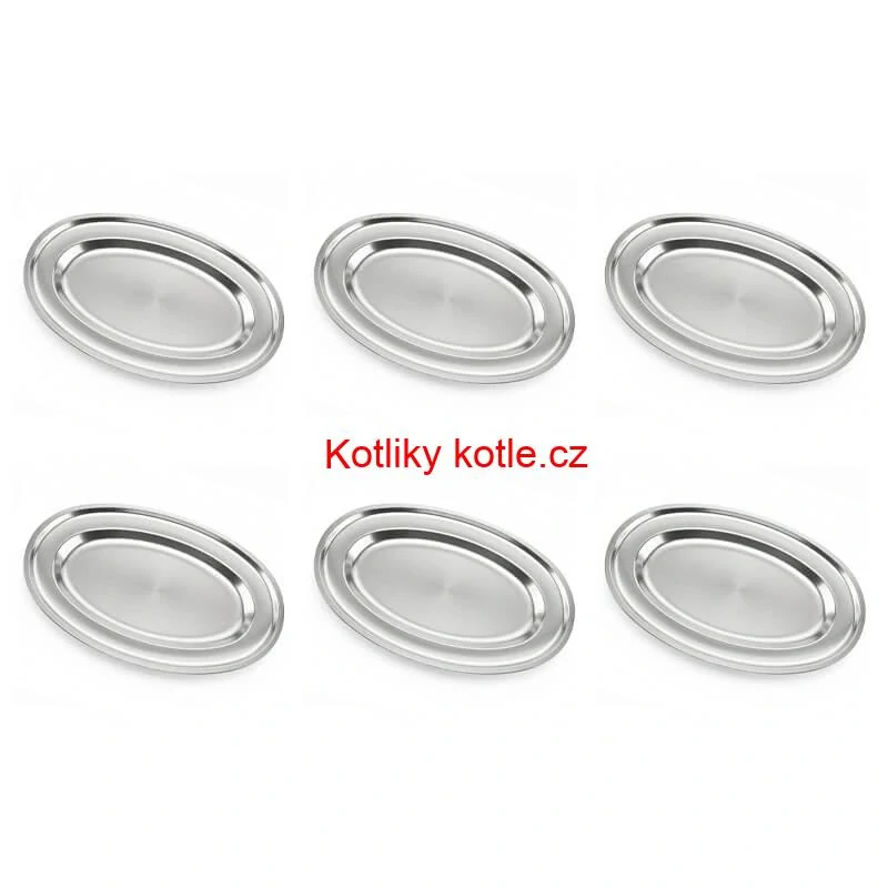 Nerezové podnosy pro catering - set 6 ks (40,5cm) - Servíruj s jistotou a stylem