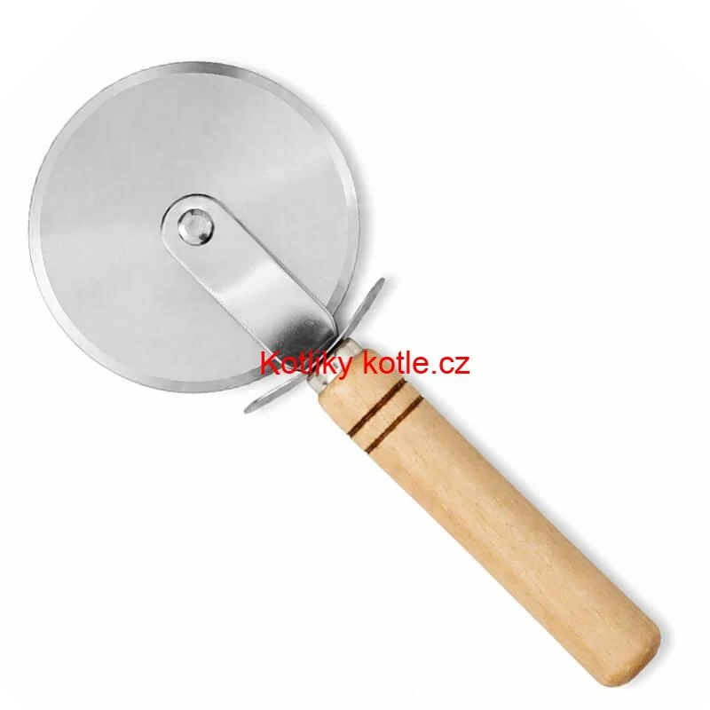 Kráječ na pizzu s dřevěnou rukojetí 22 cm