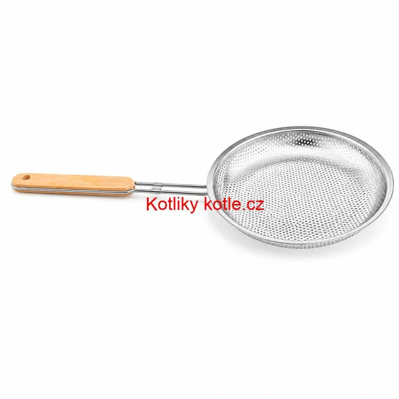 Hliníkové sítko 16 cm s dřevěnou rukojetí
