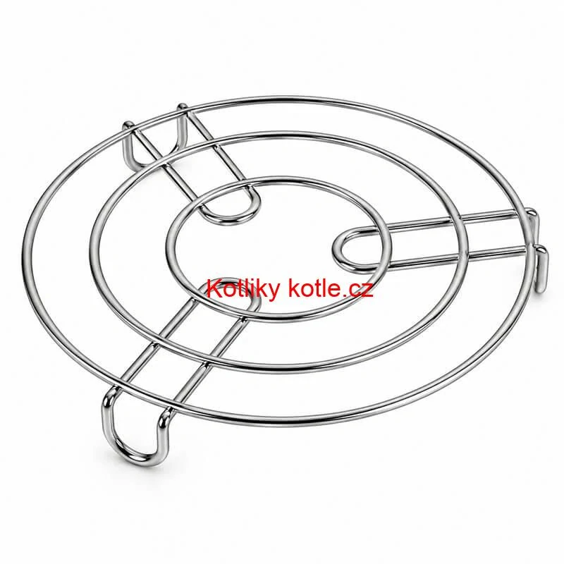 Kulatá nerezová podložka pod hrnec s průměrem 20 cm a výškou 2 cm